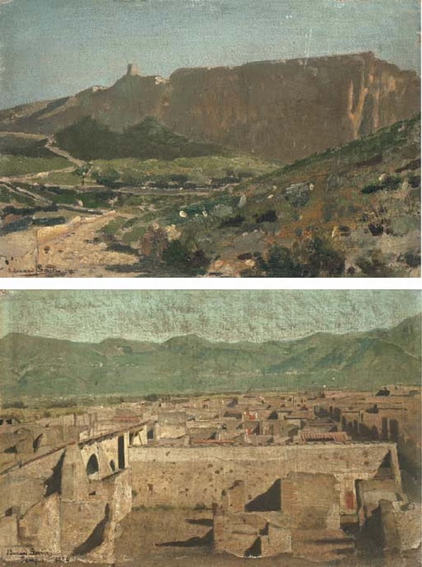 Vedute di Capri e di Pompei
